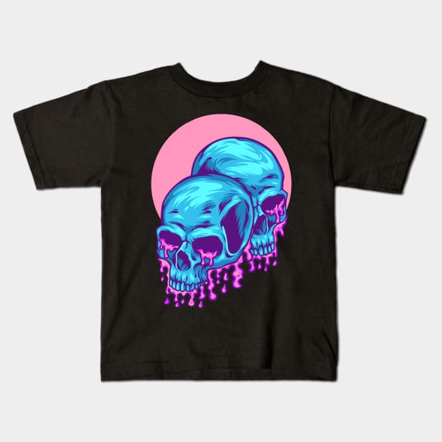 Bubblegum Skulls Kids T-Shirt by ATLSHT